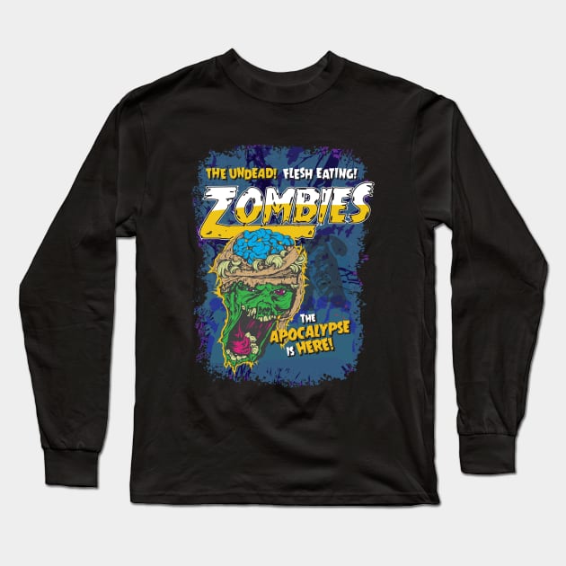 Zombies Everywhere! Long Sleeve T-Shirt by shanin666